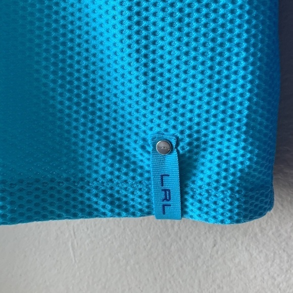 RALPH LAUREN Blue Long Sleeve Textured Half Zip Rash Guard - Picture 6 of 8